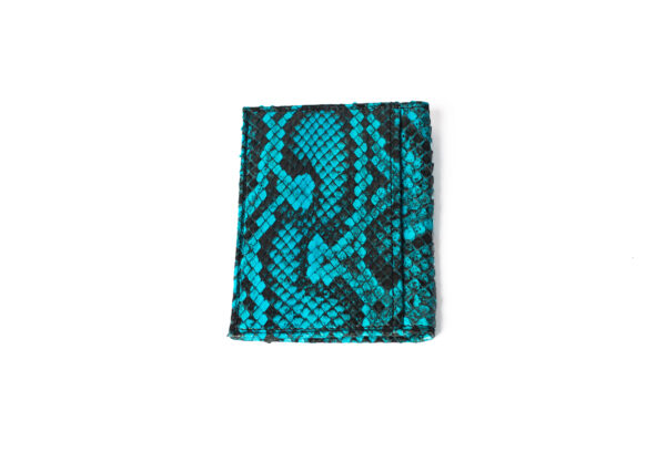 Python Skin Teal Leather Executive Card Case