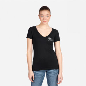 Python Huntress Black V-neck T-Shirt