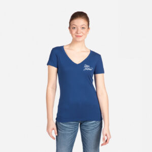 Python Huntress Blue V-neck T-Shirt