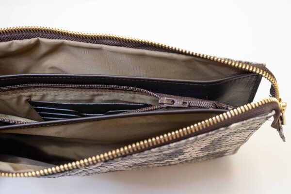 Python Skin Natural Leather Clutch - Image 4