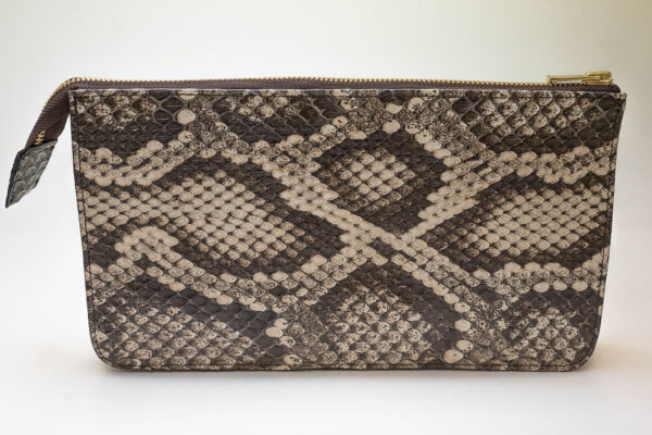 Python Skin Natural Leather Clutch - Image 3