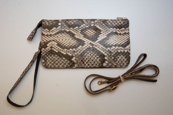 Python Skin Natural Leather Clutch - Image 2