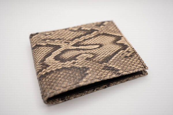 Python Skin Natural Leather Bifold Wallet - Image 5